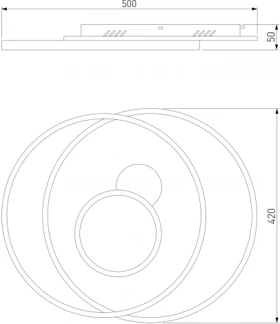 Потолочный светильник светодиодный с пультом Caroline 90256/1 Eurosvet (220V, круглые)