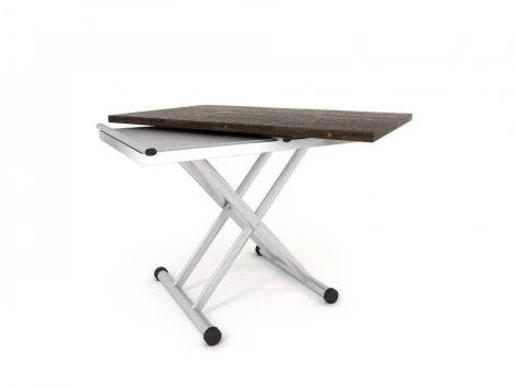 Стол трансформер журнальный обеденный Винтаж Серебристый