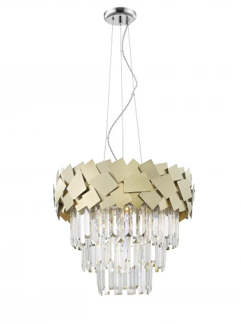 Подвесная люстра каскадная Simple Story 1031 1031-6PL (220V, хрусталь, подвески, на тросе)