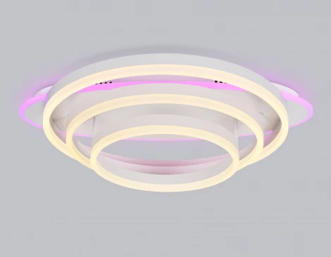 Потолочный светодиодный светильник с пультом Ambrella Acrylica Disk FA8522 (220V, умный дом - Smart Life, круглые)