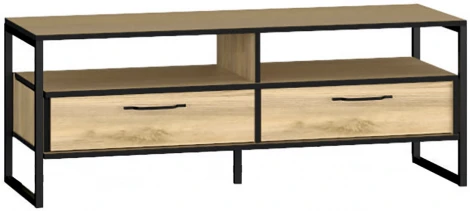 Тумба ТВ Ивару ВИРТОН-11, Дуб Крафт Золотой / Черный