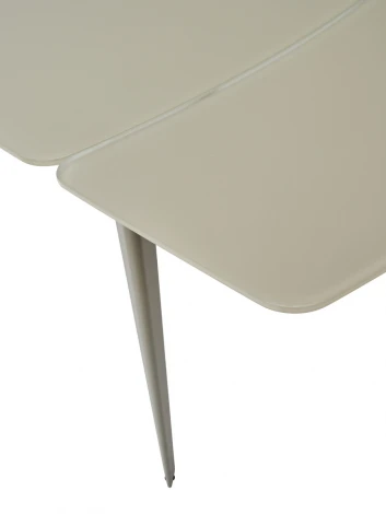 Стеклянный стол M-City ELIOT 120 GREY9 матовое стекло цвет шампань/ GREY9 каркас