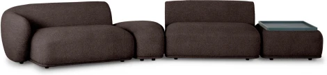 Диван Fabro ОГОГО (арт.853960), (Ткань,Букле/Коричневый)