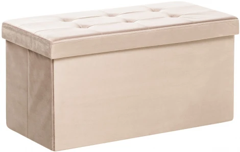 Пуф Леда складной с крышкой, велюр Крем Leset