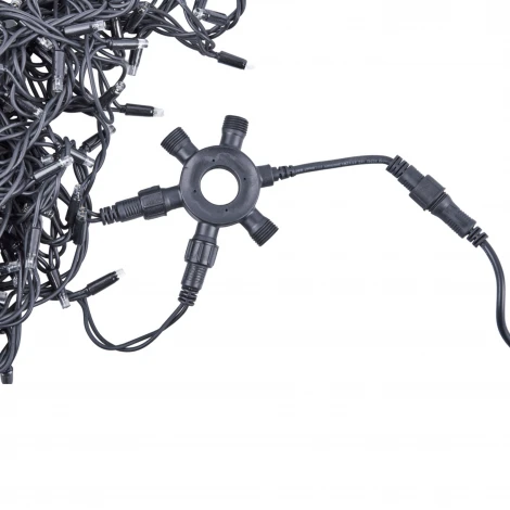 Соединитель для гирлянд серии F90RPO круговой 1 вход-5 выходов черный Uniel UTC-F90 Y6 BLACK