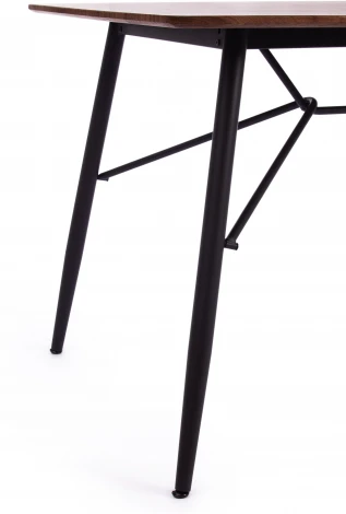 Стол RUSTO (mod. 289) МДФ/металл, 160 х 90 75 см , Black (Черный) / Walnut (Орех) 10 Tetchair 15519