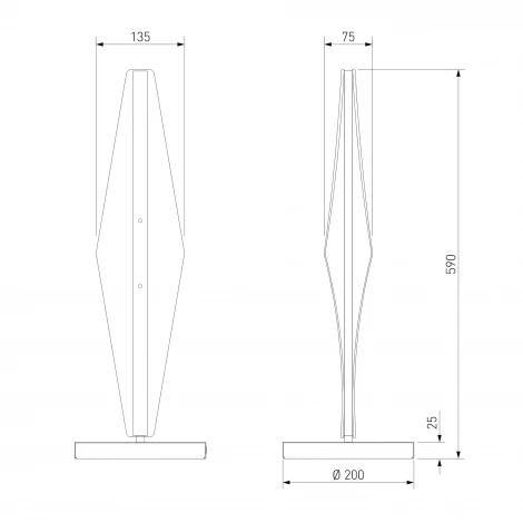 Настольная лампа Eurosvet Glare 308052 LED латунь