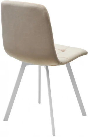 Стул M-City РИЧИ, цвет H-06 Бежевый, велюр / белый каркас