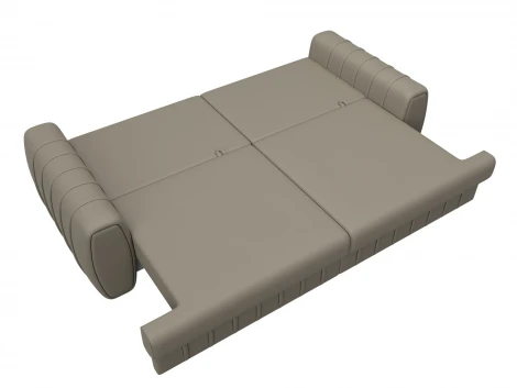 Диван прямой Лига-057 НПБ (ЛДСП,Брус,Фанера/Пластик/Экокожа/Бежевый) Лига Диванов 130024