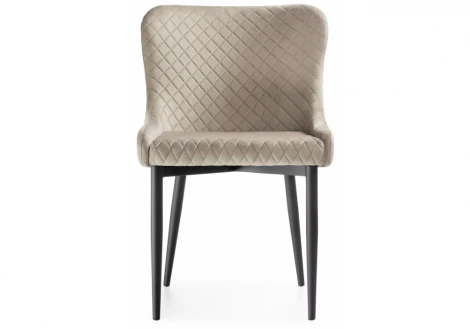 Обеденный стул на металлокаркасе Woodville Teo beige / black 15020