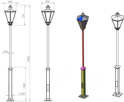 Наземный фонарь Русские фонари Burren 640-31/b-50