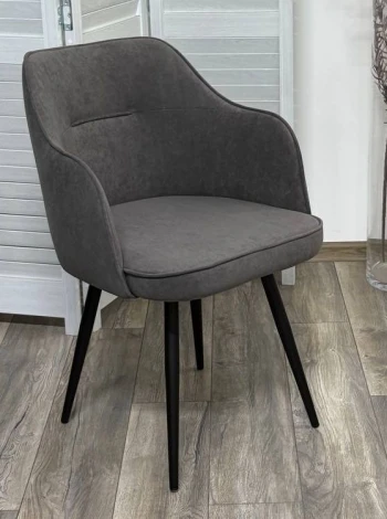 Стул ЛОРИС 360 град. поворот. цвет B28 Темно-серый, велюр / черный каркас M-City 64738