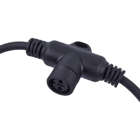 Провод-шина для гирлянд серии F90PRO 2м. 5 Т-коннекторов, шаг 50см статика/мерцание IP67 черный Uniel UCX-F90 T05/2M/BK