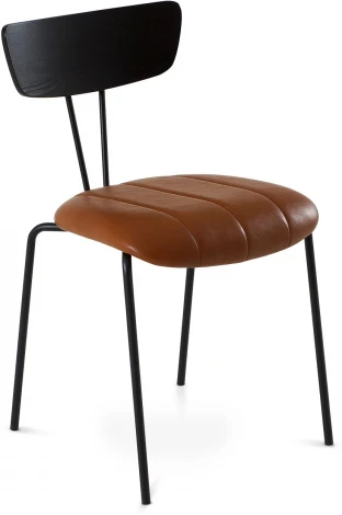 Обеденный стул Stem ОГОГО Обстановочка! (Экокожа/Коричневый,Черный) арт.930817