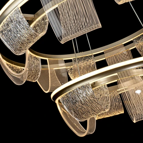 Подвесной светильник светодиодный с пультом с регулировкой цветовой температуры LED4U L7706-800-460 GD