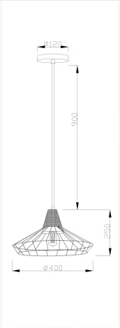 Подвесной светильник V1361-1P Hozy 1*E27*60W