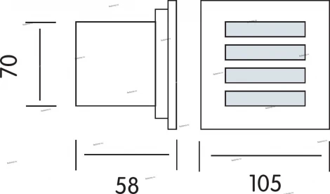 Светильник уличный встраиваемый в стену светодиодный Horoz Akik, 1 лампа, никель с белым