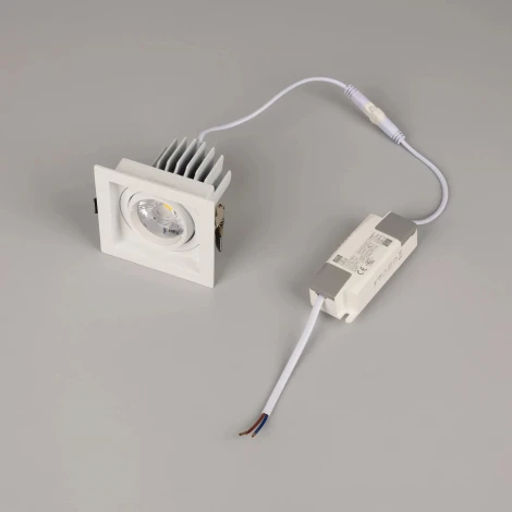 Встраиваемый светильник светодиодный MS-VORTEX-BUILT-S90x90-12W Warm3000 (WH-WH, 20 deg, 230V) (Arlight, IP20 Металл) 057912