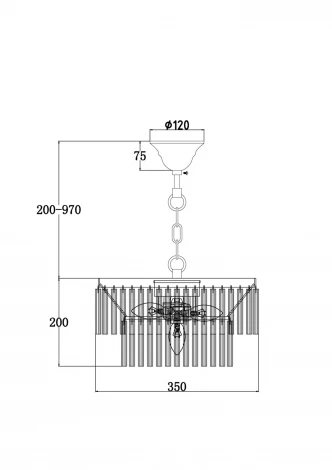 Подвесная люстра каскадная Maytoni Colonne MOD093PL-04BS (220V, на цепи)