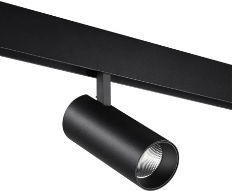 Трековый светильник низковольтный диммируемый Novotech Flum 359498 SHINO черный LED 20W 48V 3000-6500K (управление смартфоном, умный дом - Алиса, Tuya Smart, Smart Life)