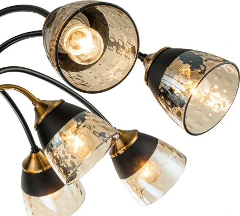 Потолочная люстра на штанге Escada Bouquet 1148/12P E27*40W Black/Brass (220V)