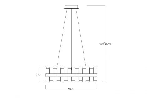 Подвесная люстра светодиодная Garda Decor 6008 162FL-60086