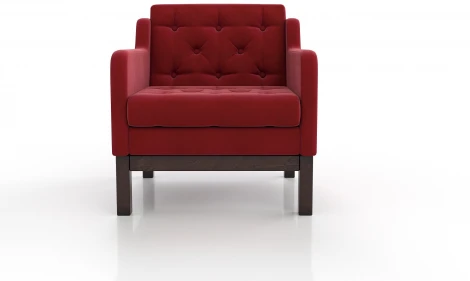 Кресло Arsko Айверс венге красный шенилл