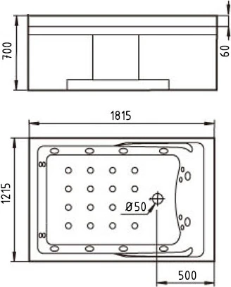 Акриловая ванна Gemy G9061 K L