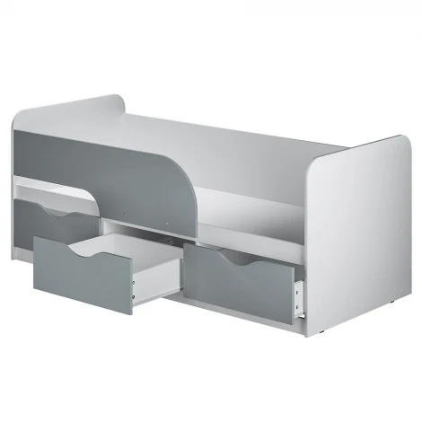 Кровать БТС детская Стандарт КР-22 NEW, Белый, Серый