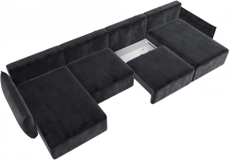 Диван П-образный Лига-051 НПБ Лонг Лига Диванов (Велюр) арт.128694