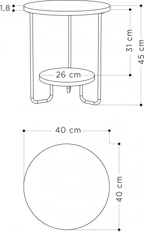 Стол журнальный CORRO SIDE TABLE LEVE  арт.LEV00156