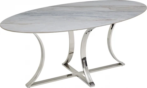 Стол обеденный IST-CASA Тренди DT-2889A, 180х90х75 см, белый мрамор