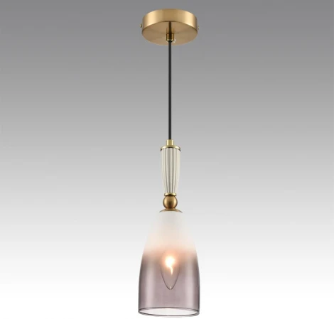 Подвесной светильник Lumion Derbi 8285/1A античная бронза/белый, металл/керамика/стекло Е14 1*40W 220V (на проводе)