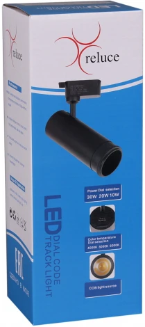 Трековый светильник светодиодный однофазный 220В Reluce 06650-9.3-LED10/20/30W CCT BK