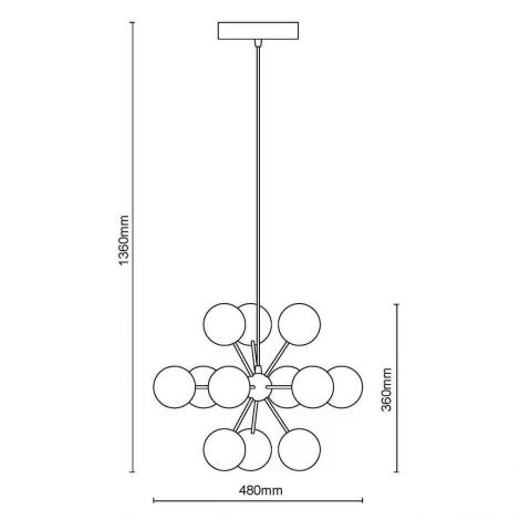 Подвесная люстра Vele Luce Dandelion VL1173L12