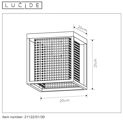 Потолочная люстра Lucide Sansa 21122/01/30 (220V, куб)