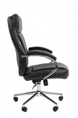 Офисное кресло Chairman 794 Россия хром экокожа черная