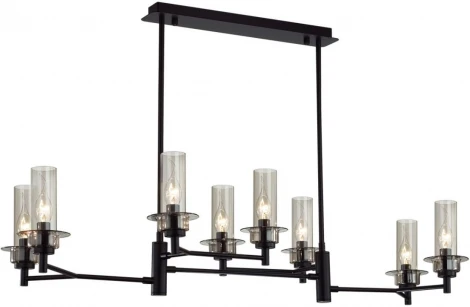 Потолочная люстра на штанге Lumion Madonna 6555/8C черный/дымчатый/металл/стекло E14 8*40W 220V