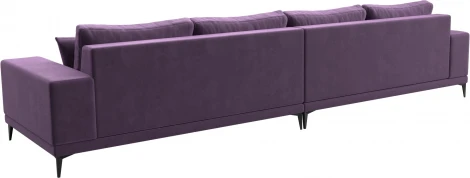 Диван прямой Льюес Лонг (Сиреневый/Микровельвет) Лига Диванов арт.122393