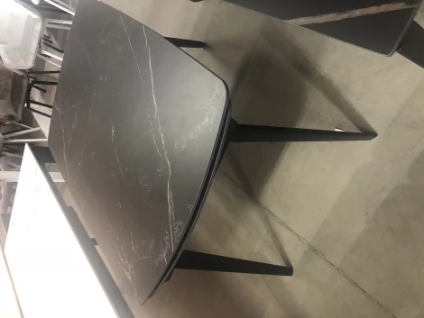 Обеденный стол M-City ELIOT 120 MATT BLACK MARBLE SINTERED STONE/ BLACK