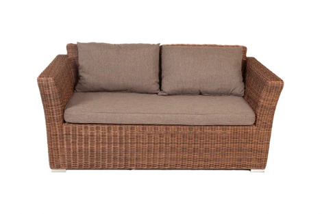 Диван из искусственного ротанга двухместный, цвет коричневый 4SIS Капучино YH-C2130W-3 brown