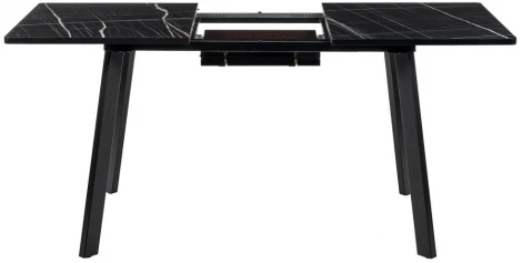 Стол Dublin раскладной 120-160х80х75 чёрный мрамор с чёрными ножками Bradex Home RF 0416