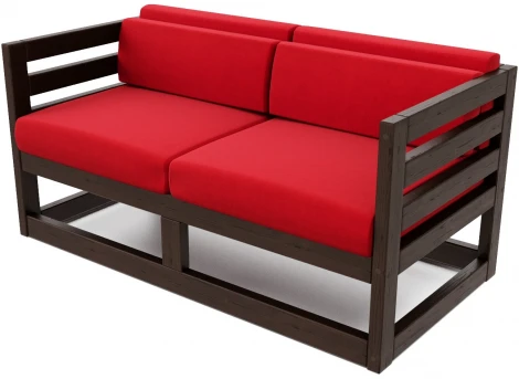 Диван Arsko Магнус М венге велюр красный