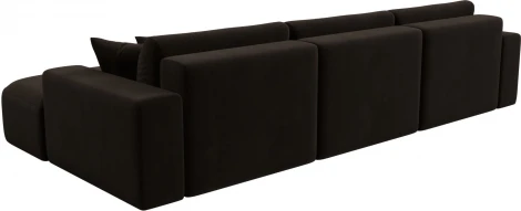 Диван угловой Лига-036 НПБ Классик Лонг правый угол (Коричневый/Микровельвет) Лига Диванов арт.121383