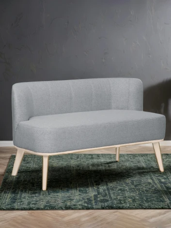 Диван Жирон ткань серый, каркас лак Mebelik 009295