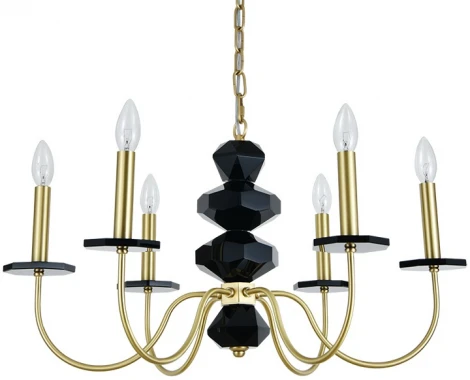 Подвесная люстра Newport 3870 3876/С brass (220V, на цепи, свеча)