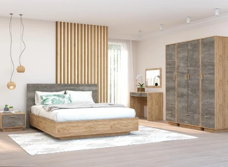 Шкаф Woodville Эго Шк-1 на подиуме дуб крафт золотой / камень темный 455855