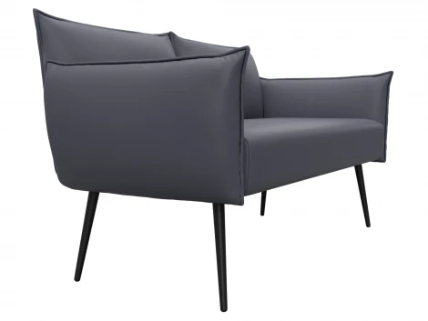 Диван прямой Лига-083 (Фанера/Металл/Экокожа/Серый) Лига Диванов 131069