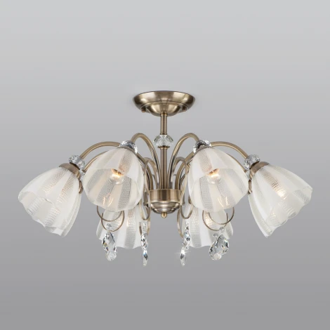 Потолочная люстра на штанге Eurosvet Floranse 30155/8 античная бронза (220V)