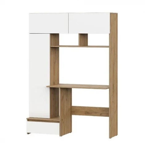 Стол компьютерный Арника Некст 1, Дуб Золотой, Белый